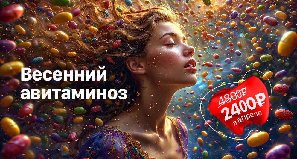 С 1 по 30 апреля "Весенний авитаминоз" со скидкой 50%  